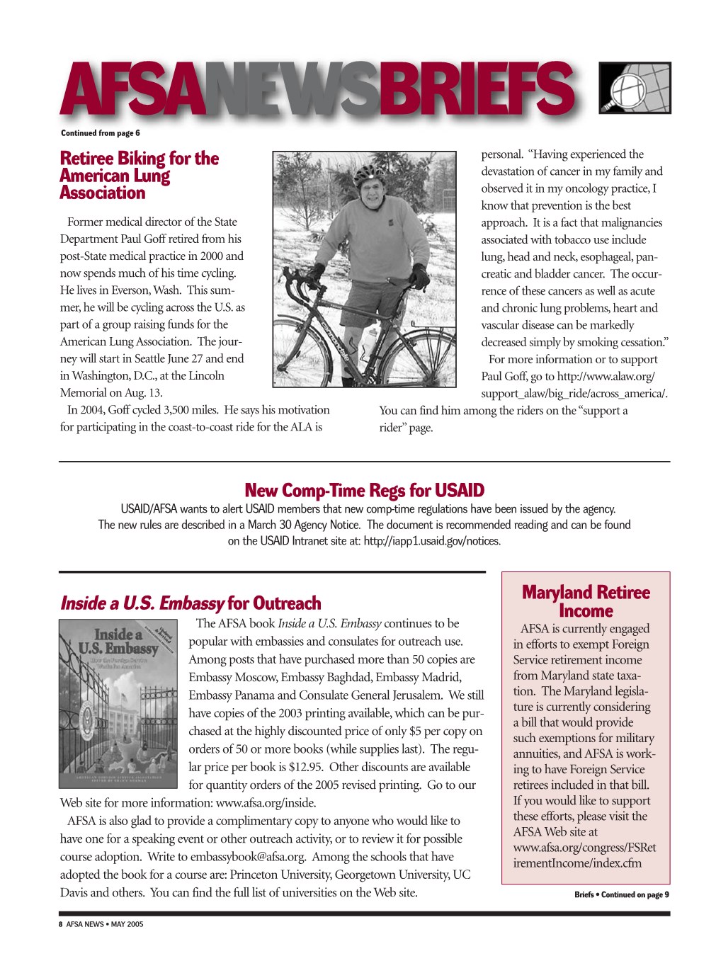 The Foreign Service Journal, May 2005