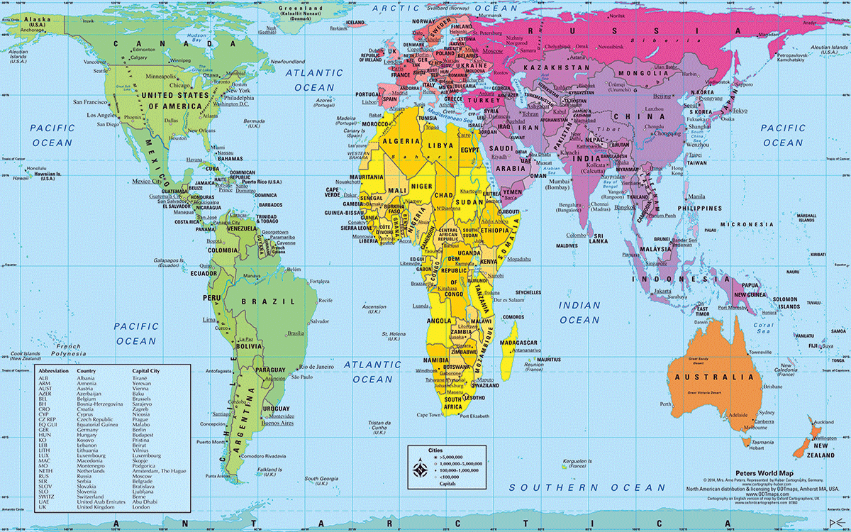 Hobo Dyer Equal Area Projection Maps Are Useful, But Can Be Misleading