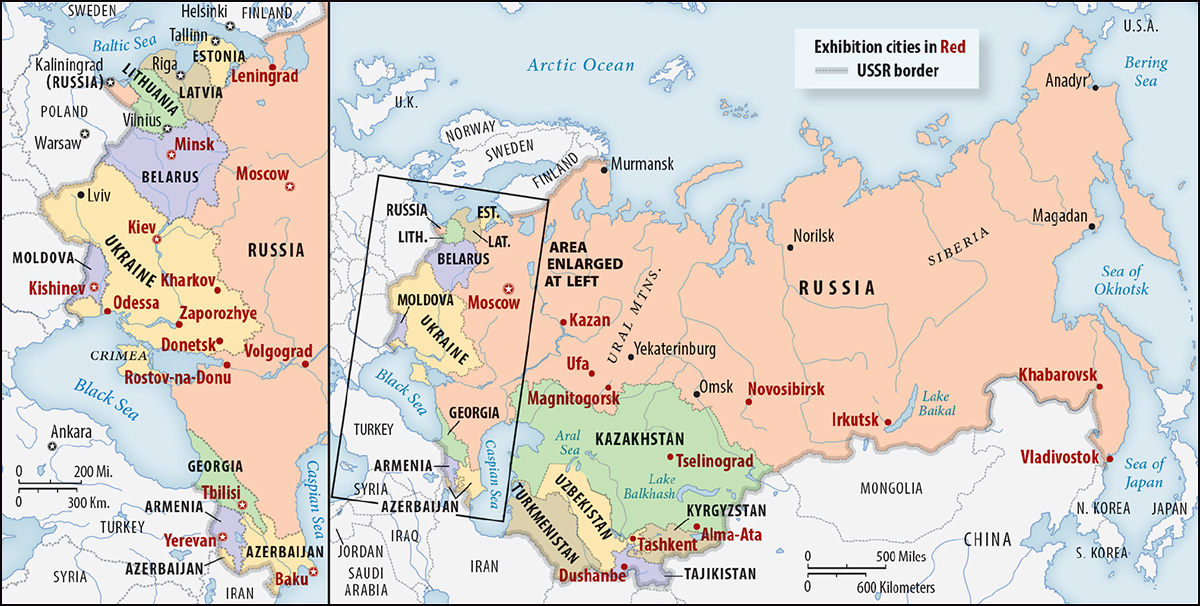 Soviet Union Physical Map