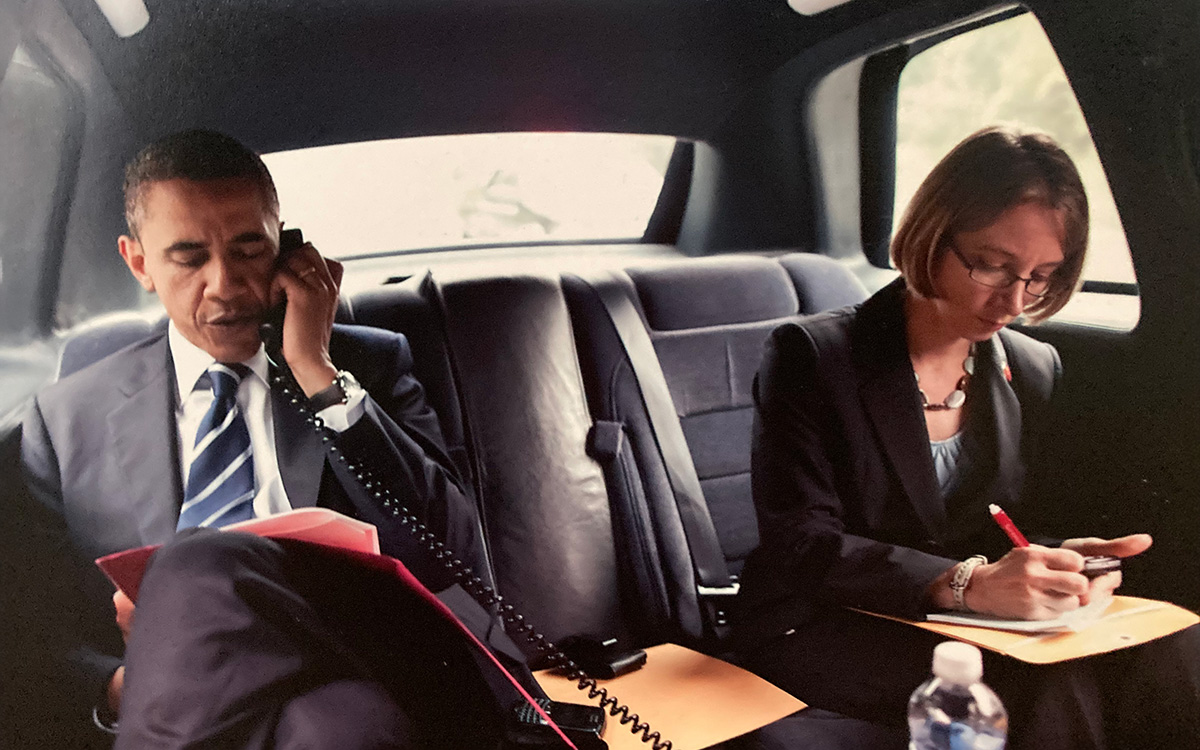 the author with President Barack Obama