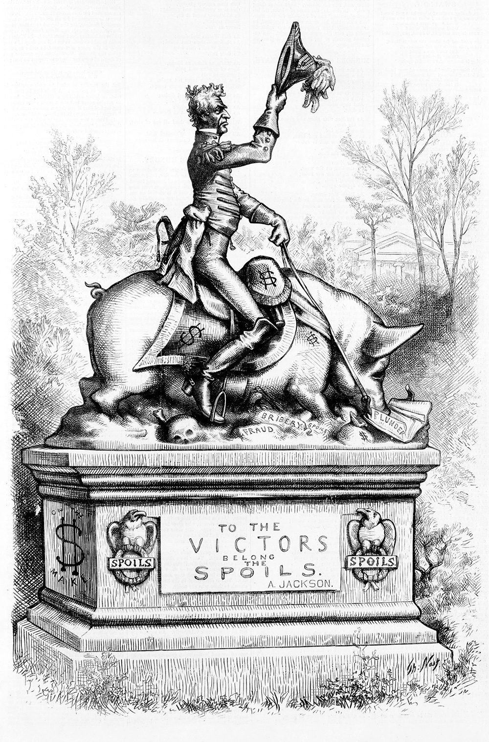 1877 political cartoon by Thomas Nast