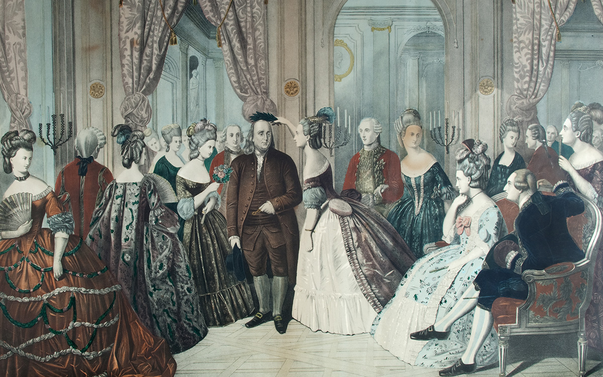 Benjamin Franklin is received at the Court of France in 1778
