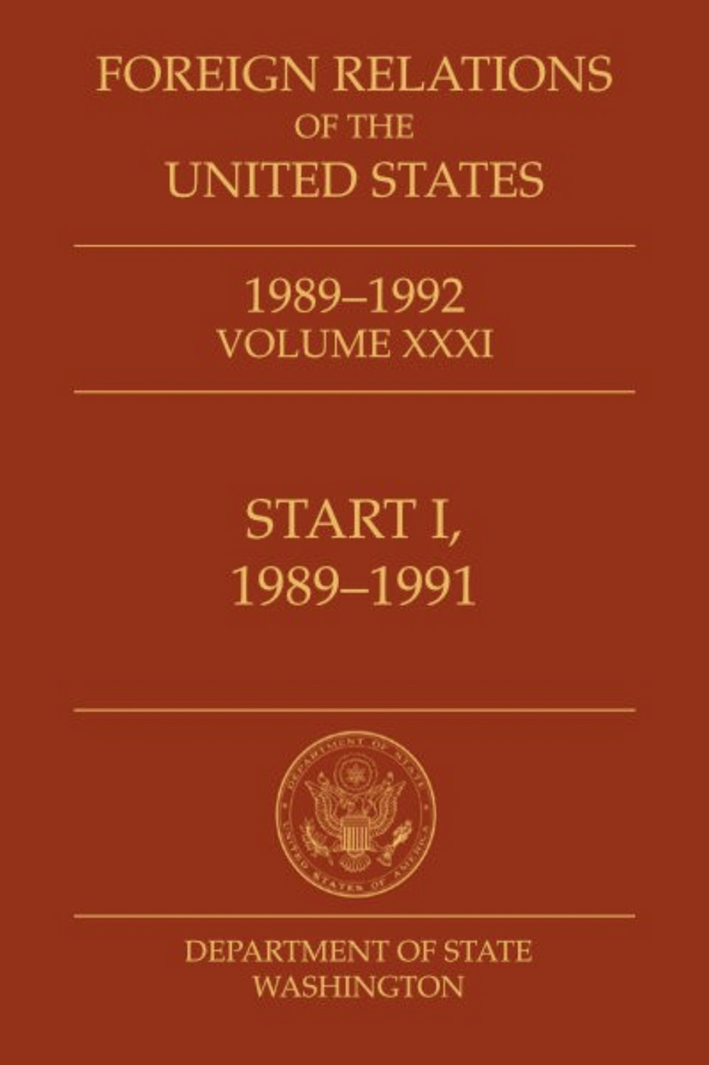 cover image of Foreign Relations of the United States, 1989-1992, Volume XXXI